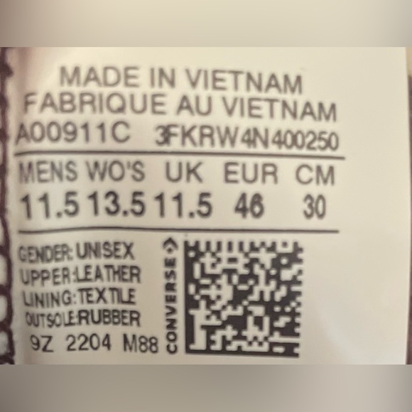 Converse Chuck Taylor All-Star Waterproof Sneaker Boot- Men’s 11.5/Women’s 13.5 - Picture 11 of 15